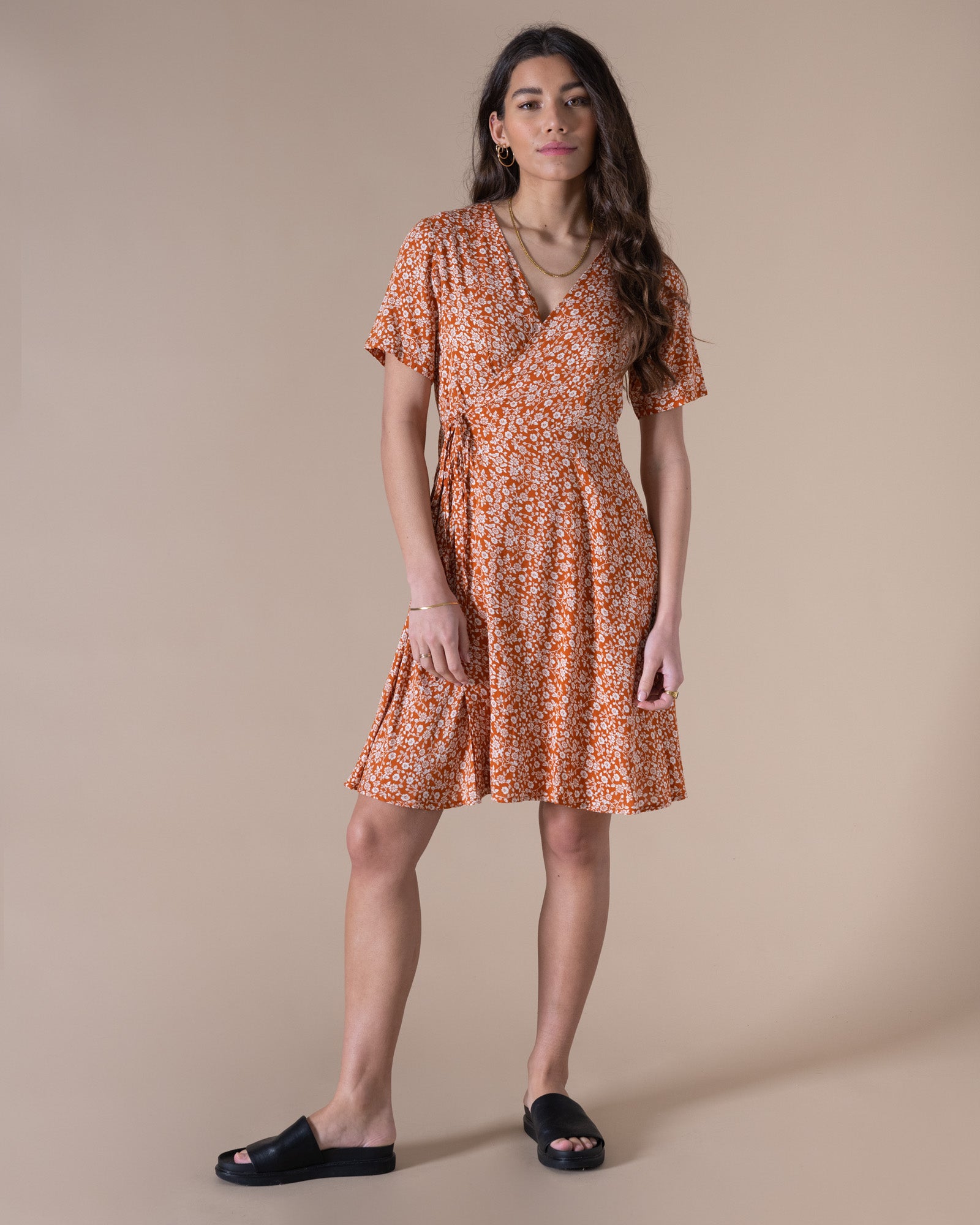 TILTIL Fabienne Orange Print Dress ...